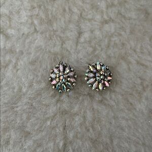Sherman signed vintage Elegant Multicolor Crystal Earrings